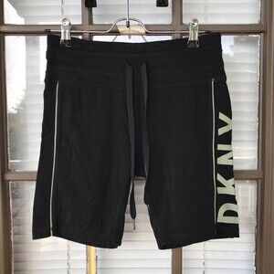 DKNY Black with Green Trim Biker Shorts Size Medium